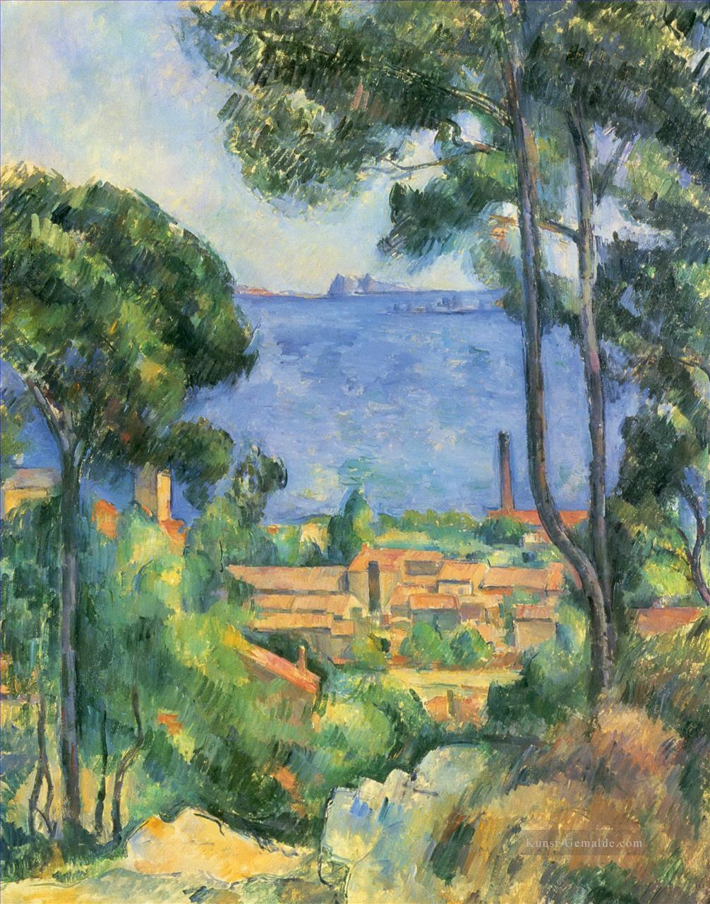 Ansicht von Estaque und Chateaux d Wenn Paul Cezanne Strand Ölgemälde